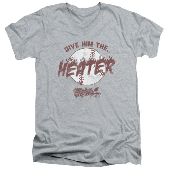 Major League The Heater Adult V-Neck T-Shirt Athletic Heather