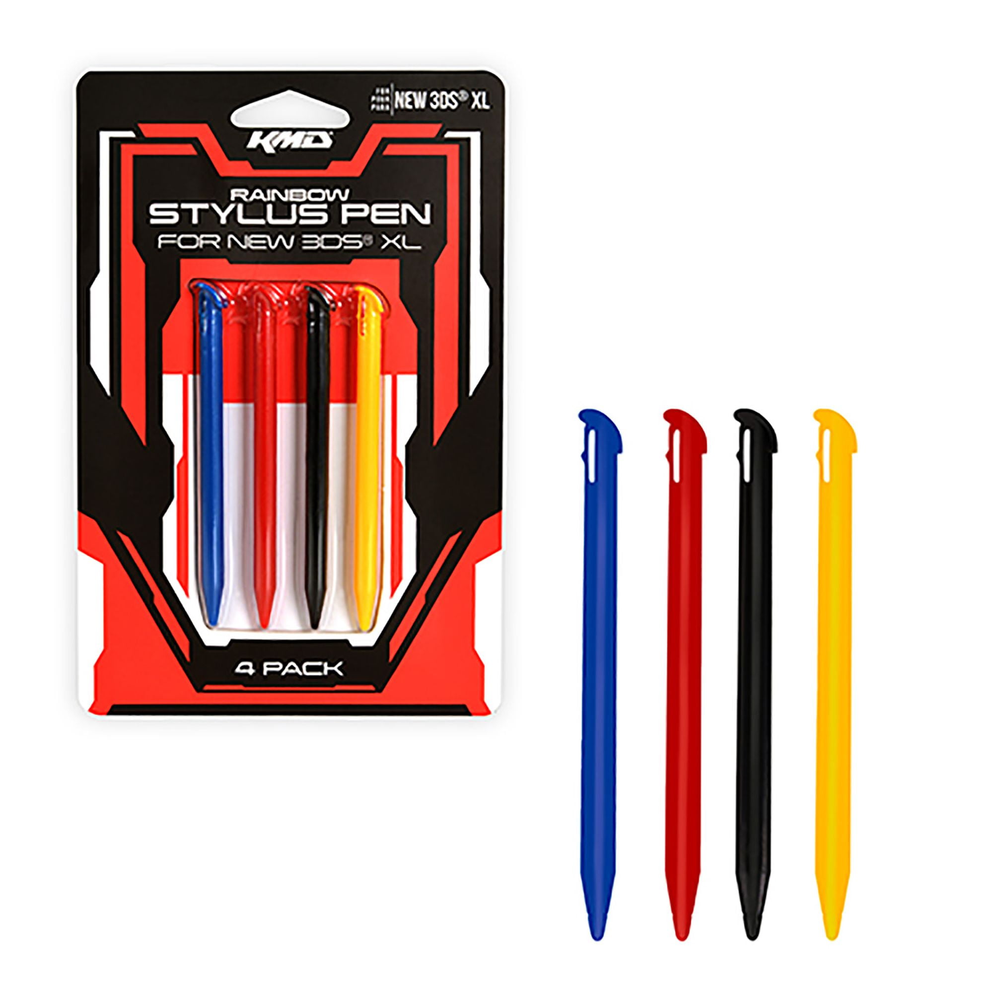 For Nintendo 3DSXL 6 Stylus Pens Pack KMD BLACK RED BLUE (Pen Styluses