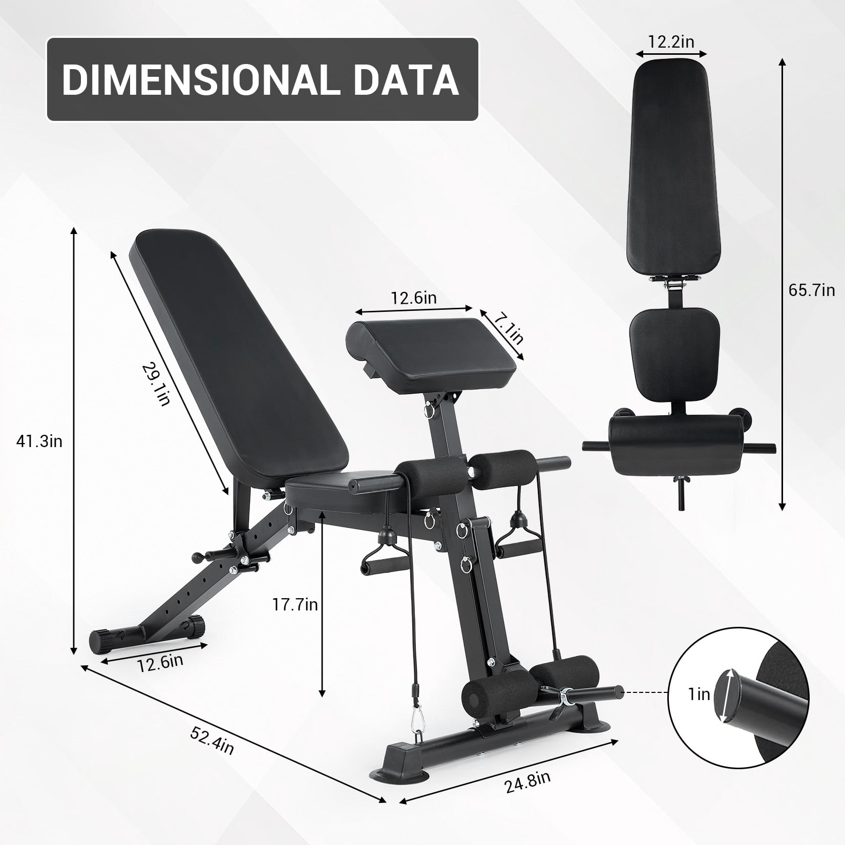 Adjustable Weight Bench, Foldable Flat Incline Decline Workout Bench & All-in-One Home Gym Training Station, Multi-Style & Weight Capacity Optional for Full Body Strength Training