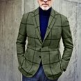 thumbnail image 4 of Chaqueta de traje ANGGREK para hombre a cuadros fibra de poliéster lavado a máquina, 4 of 4