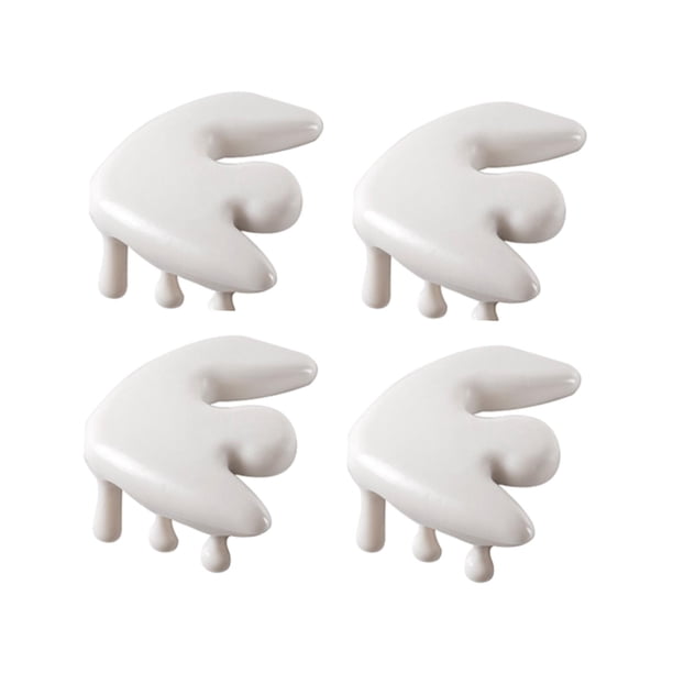 4 Protectores de esquinas Baoblaze portátiles para muebles blanco