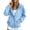 Light Blue, variant on Zip Up Hoodie Women Long Sleeve Zipper and Snap Button Closure Loose Hooded Sweatshirt with Pockets Fall Casual Jacket