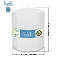 thumbnail image 3 of Hyoola 6" x 4.75" White Unscented European Made 3-Wick Pillar Candles, Dripless Paraffin Wax with Smokeless Cotton Wicks, 3 of 4