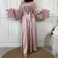 thumbnail image 1 of Maxi Vestido De Mujer Musulmana Vestido maxi árabe para mujer Dubai Turquía Musulmane Satén Hijab Vestido Robe (Rosa L) Cgtredaw para Mujer Rosa T S, 1 of 6