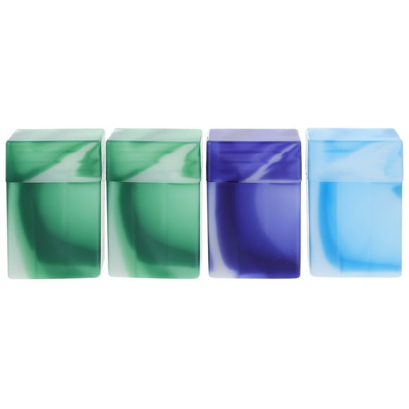 4Pcs Marbled Cigarette Case Portable Cigarette Box Marbled Cigarette Container Plastic Case