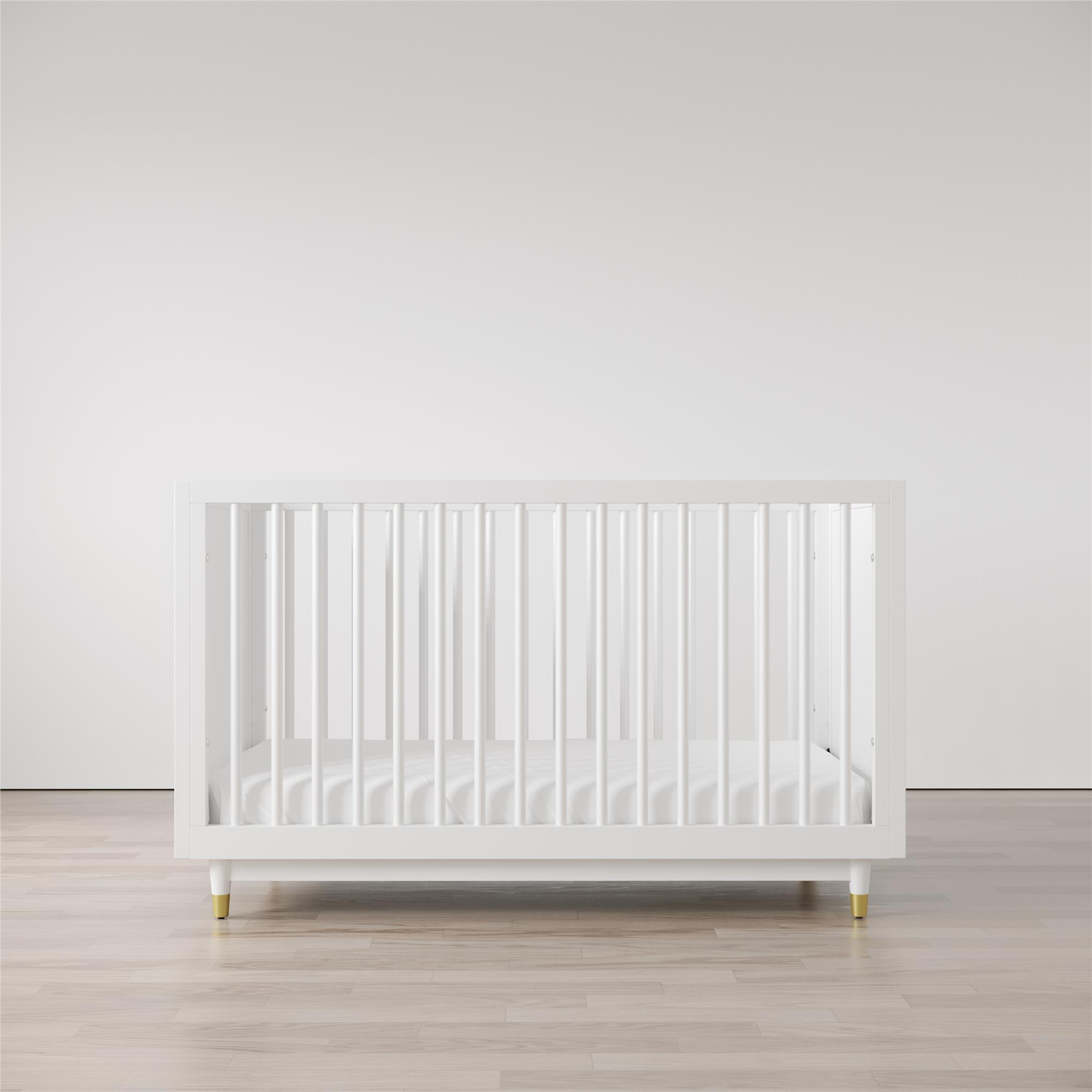 Little Seeds Aviary 3-in-1 Crib with Adjustable Mattress Height, White - image 4 of 32