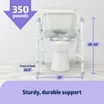 Medline Drop Arm Commode, Swing Away Arm for Easy Transfer, with Padded ...