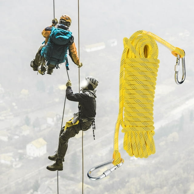 Outdoor Rope, Water Resistance Stable Skid Resistance Climbing Rope, Polyester Hiking for Escape Outdoor Sports Activities Backup