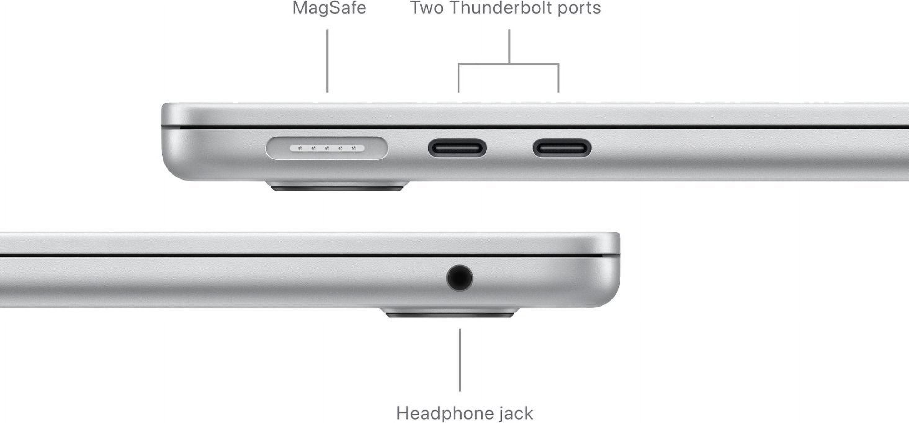 Apple MacBook Air (13-inch) Laptop with Apple M3 Chip - 8 core CPU and 8 core GPU - 8GB RAM and 256GB SSD - Silver