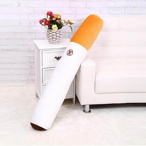 Almohada creativa en forma de cigarrillo de 50 cm, juguete de peluche para no fumadores, regalo para novio, regalo de San Valentín, decoración del hogar