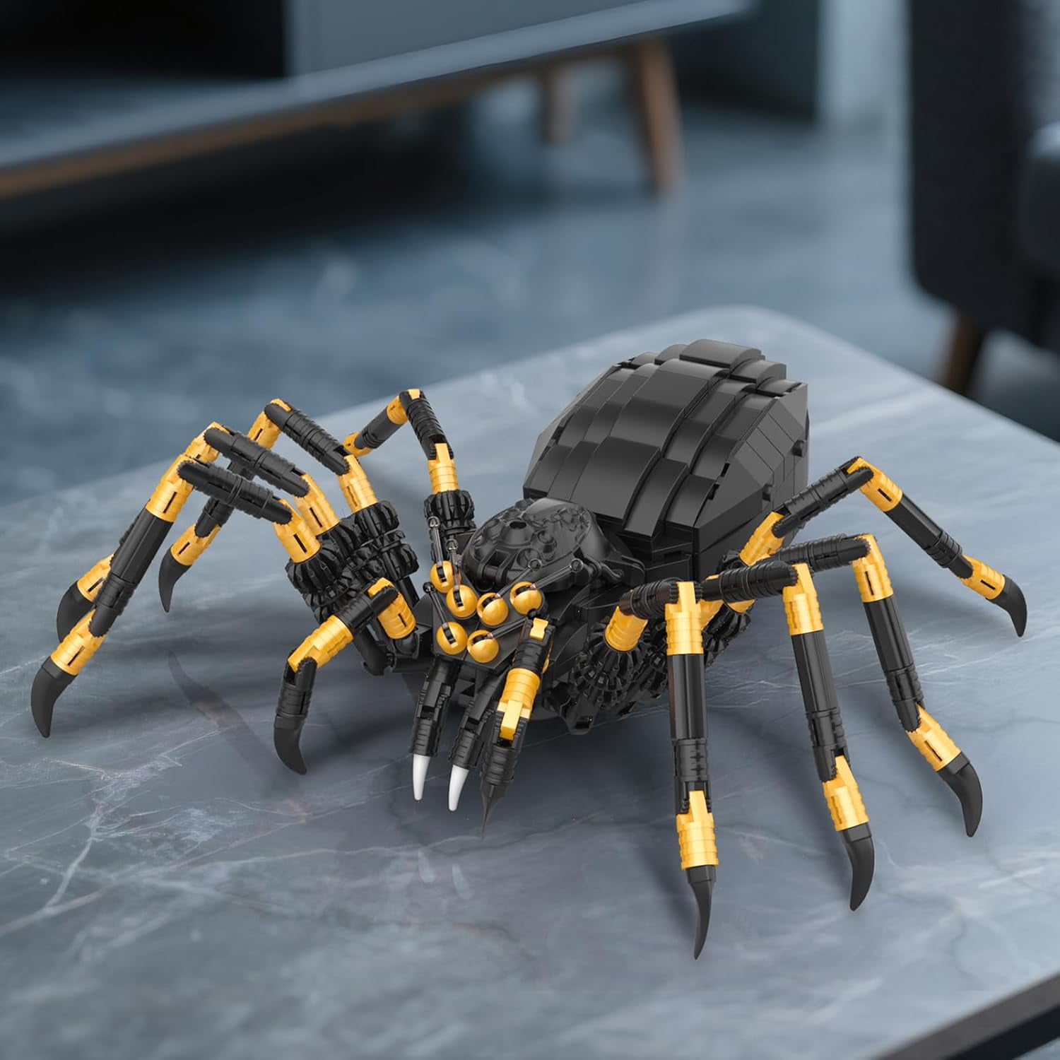 Wild Animals Spider Building Set, Magic Animal Black Spider Model Kit, Horror Halloween Spiders Toy for Kids Adults 8+ (445PCS)