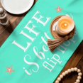thumbnail image 5 of Seaside Beach Slipper Better Life Table Runner 36 Inches Long,Kitchen Dining Tablerunners Vacation Starfish Shell Linen Table Runners Dresser Scarves for Home Dinner Wedding Holiday Party Decor, 5 of 9