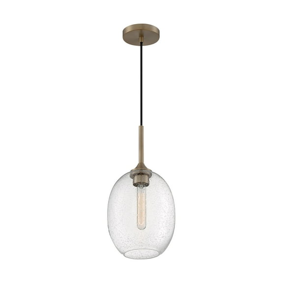 60/7016-Nuvo Lighting-Aria-1 Light Small Pendant in Transitional Style-8.38 Inches Wide by 17 Inches High-Burnished Brass Finish    -Traditional