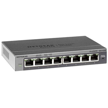 UPC: 0606449103397 | NETGEAR 8-Port Gigabit Ethernet Plus Switch (GS108Ev3) – Desktop  and ProSAFE Limited Lifetime Protection