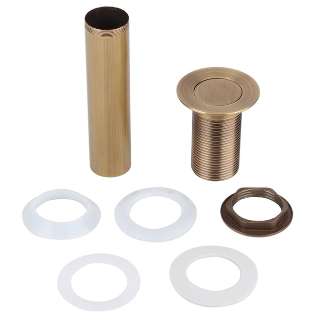 Tapón de desagüe para lavabo de baño de latón tipo aleta de estilo antiguo sin rebosadero