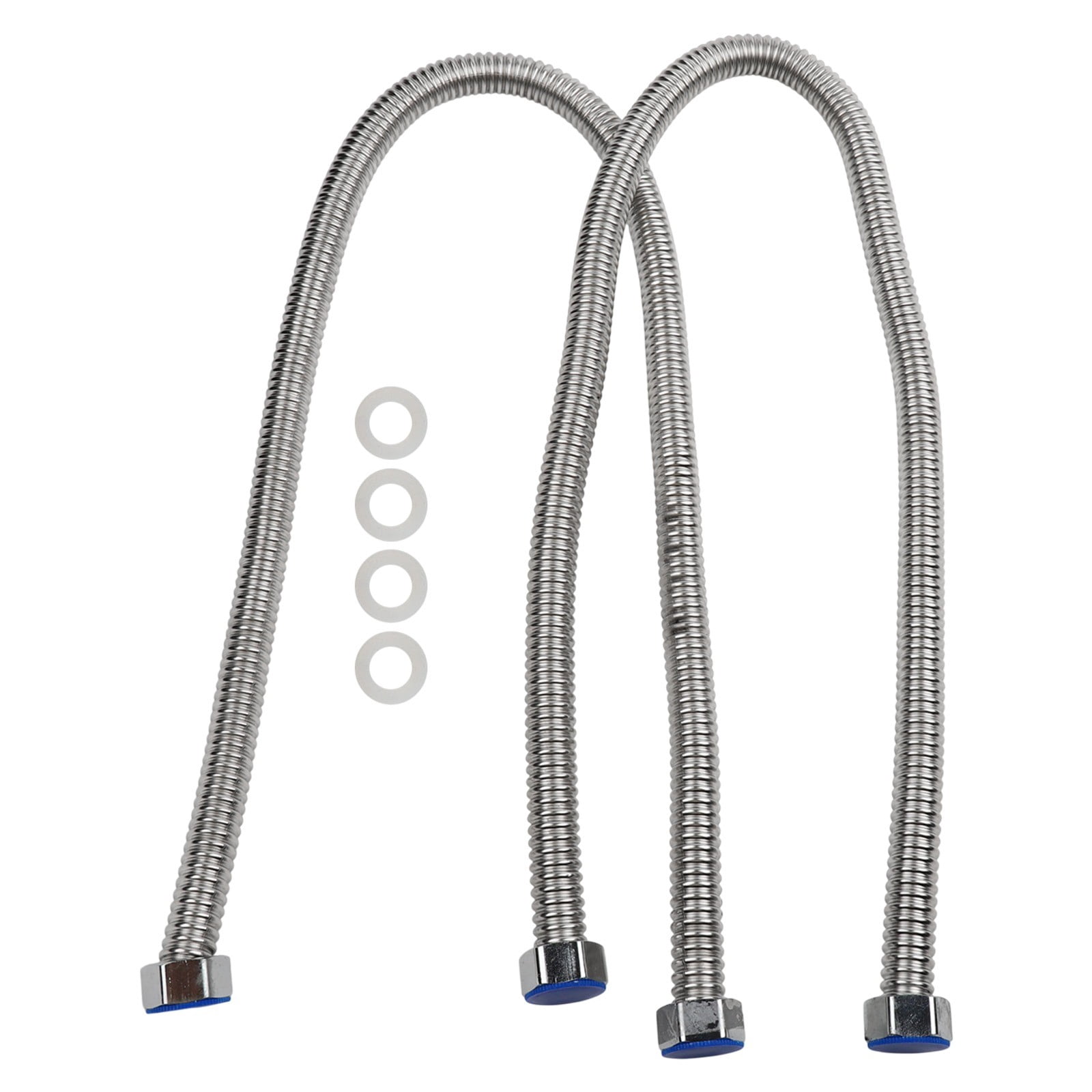 yaaqii 2pc 3/4 inch 1 m Flexible Stainless Steel Corrugated Water Heat Connector Hose
