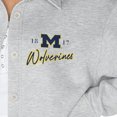 thumbnail image 3 of Women's Gameday Couture Ash Michigan Wolverines Foundation Full-Button Long Sleeve Overshirt, 3 of 3
