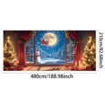 thumbnail image 2 of Banderín festivo para puerta de garaje con muñeco de nieve «Feliz», poliéster duradero y resistente a la intemperie, fácil de instalar, llamativo, ideal para fiestas navideñas y reuniones familiares, 2 of 5