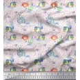 thumbnail image 1 of Soimoi Red Heavy Satin Fabric Fish & Octopus Ocean Decor Fabric Printed BTY 56 Inch Wide, 1 of 2