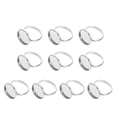 thumbnail image 4 of 10pcs anillo de anillo de acero inoxidable anillo ajustable anillo bases de anillo de accesorios de joyería, 4 of 6