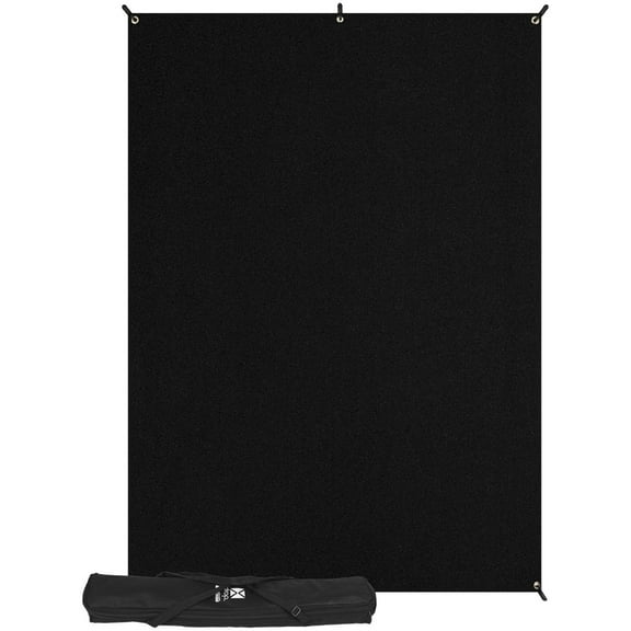 Westcott 5 x 7' Black X-Drop Backdrop Kit, with X-Drop Stand and Travel Case