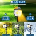 thumbnail image 5 of HOVMAP COB Solar Spot Lights Outdoor 1500mAh 3 Brightness Levels IP65 Durable ABS 1 Pack for Patio Driveway Walkway Lawn Trees, 1Pc Warm light, 5 of 7