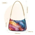 thumbnail image 3 of ALAZA Colorful Marble Women's Chain Shoulder Bag Hobo Handbag Tote Crossbody Purse, 3 of 7