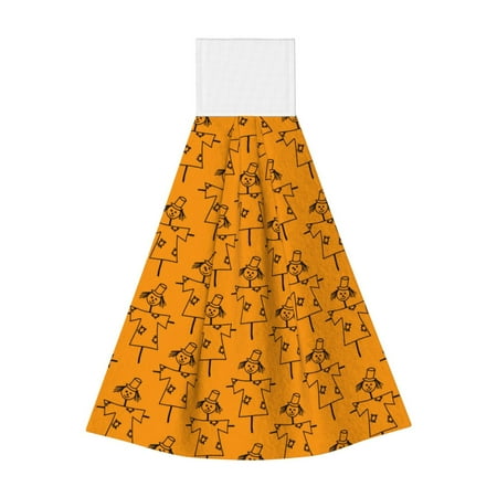 

Wukai Fall Cute Simple Scarecrow Print Kitchen Towels Quick Dry Washcloths Coral Velvet Dishtowels Multipurpose Reusable Cloths Soft Tea Absorbent Cleaning Cloths