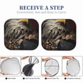 thumbnail image 6 of Fotbe Noble Style Bald Eagle 2-Piece Car Windshield Sun Shade | Sun Blocker for Car Windshield | Foldable Automotive Interior Accessories for Sun Protection-Large, 6 of 7