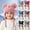 1-Brick Red, variant on Kids Embroidered Knit Earflap Beanie Hats Double Pom Pom Winter Soft Cap White,3-8 Years