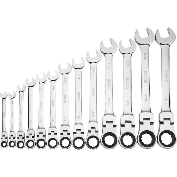 Klutch Flex Ratchet Wrench Set, 13-Pc., SAE, 1/4in.-1in.