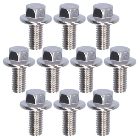 

10Pcs Flanged Hex Head Bolts Stainless Steel 304 Screws Accessory M5 10/12/16/20/25/30/35/40mmM5x10
