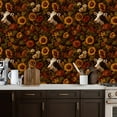 thumbnail image 5 of Peel and Stick Wallpaper Contact Paper Cow Sunflower Artistic Painted Vintage Self Adhesive Removable Self Adhesive and Removable 17.7in x 118in, 5 of 8