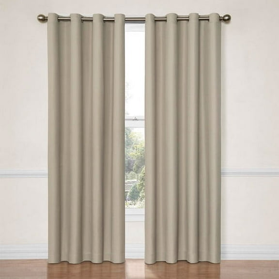 Eclipse Dane Absolute Zero 100% Blackout Grommet 52 x 95 Curtain Panel in String