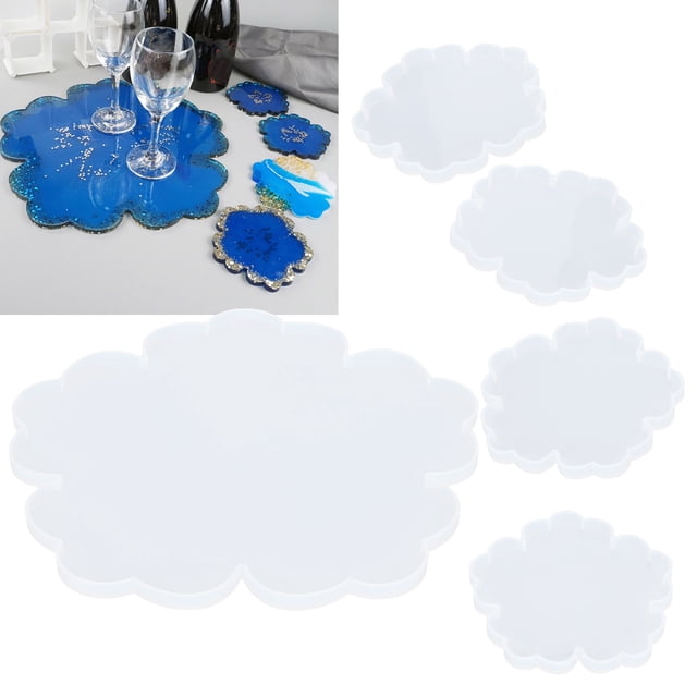 Molde DIY Posavasos De Flores Juego De Moldes De Silicona Para Hacer Bandeja De Frutas Suministros Para El Hogar Presentes