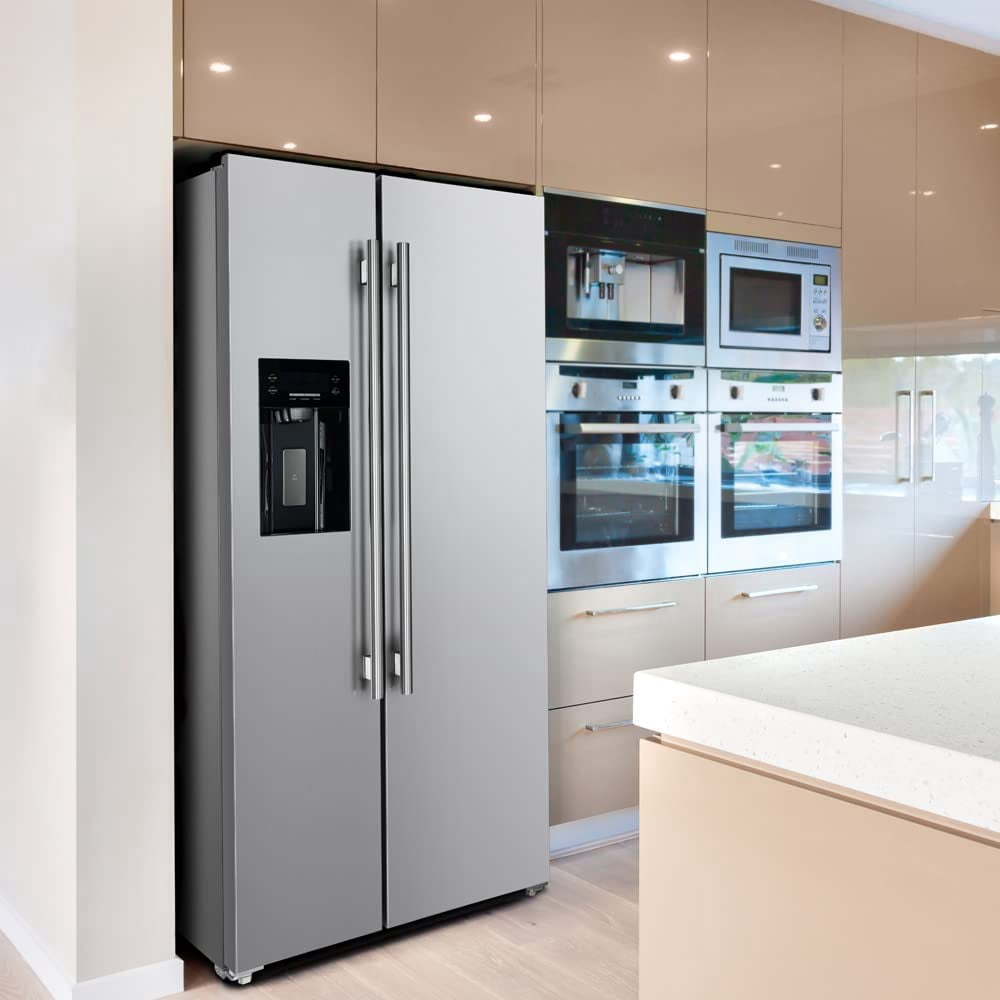 Forno Salerno 36-Inch Side-by-Side Stainless Steel Refrigerator, 20 cu.ft, ENERGY STAR Certified
