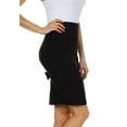 thumbnail image 4 of Sakkas High Waist Stretch Pencil Skirt with Rear Bow Accent - Black - X-Large, 4 of 4