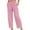 #Pink, variant on DPTALR Women's Solid Wide Leg Sweatpants Elastic Waisted Pants Casual Trousers With Pockets,Black,Size S