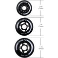 thumbnail image 5 of Rollerex VXT500 Inline Skate Wheels – 2-Pack (Optional Bearings, Spacers and Washers) - Durable Replacement Roller Blade Wheels for Indoor & Outdoor Skating (Steel Black, 76mm), 5 of 7