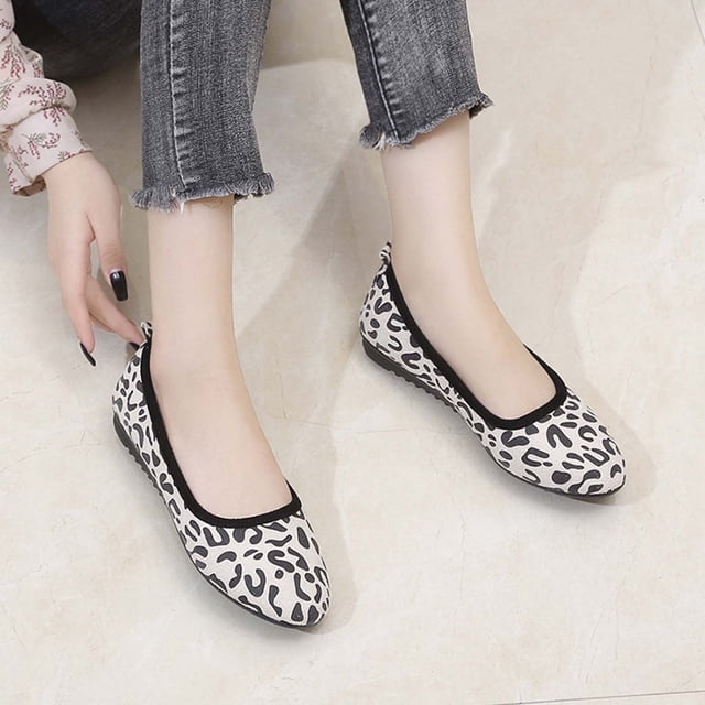LSLJS Chaussures Plates Décontractées en Suède Respirantes à Enfiler pour Femmes Grande Taille, Chaussures Plates