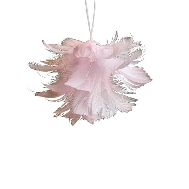 Decoraciones Del Árbol de Navidad Bola de Relleno de Plumas Decoración Del Árbol de Navidad Bola Colgante Glitter Decoración Aposentos Girlanda Decoraciones de Navidad