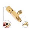 thumbnail image 4 of Air Conditioner Ball Valve 1/4 Inch SAE Adapter and 1/4 Inch Valves Core Quick Coupler Access Tee,fo, 4 of 5