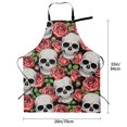 thumbnail image 4 of Bingfone Skull And Roses Apron Gifts For Men, Women Professional Grade Chef Apron For Kitchen,Bbq & Grill, 4 of 8