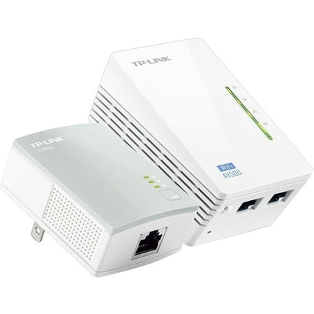 TP-LINK TL-WPA4220KIT ADVANCED 300Mbps Universal Wi-Fi Range Extender, Repeater, AV500 Powerline Edition, Wi-Fi Clone Button, 2 LAN Ports - 2 x Network (RJ-45) - 500 Mbps Powerline - 984.25 ft
