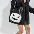 thumbnail image 1 of Bolso de hombro de PU de calabaza de Halloween, bolso cruzado con cremallera, regalo (blanco), 1 of 7