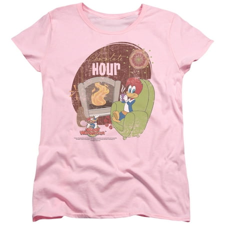 Woody Woodpecker Animated Cartoon Character Chocolate Hour Women's T-Shirt (Best Female Cartoon Characters)
