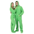 thumbnail image 3 of Footed Pajamas - Family Matching Shamrock Green Hoodie One Pieces for Boys, Girls, Men, Women and Pets - Kids - Large (Fits 4'9 - 4'11"), 3 of 7