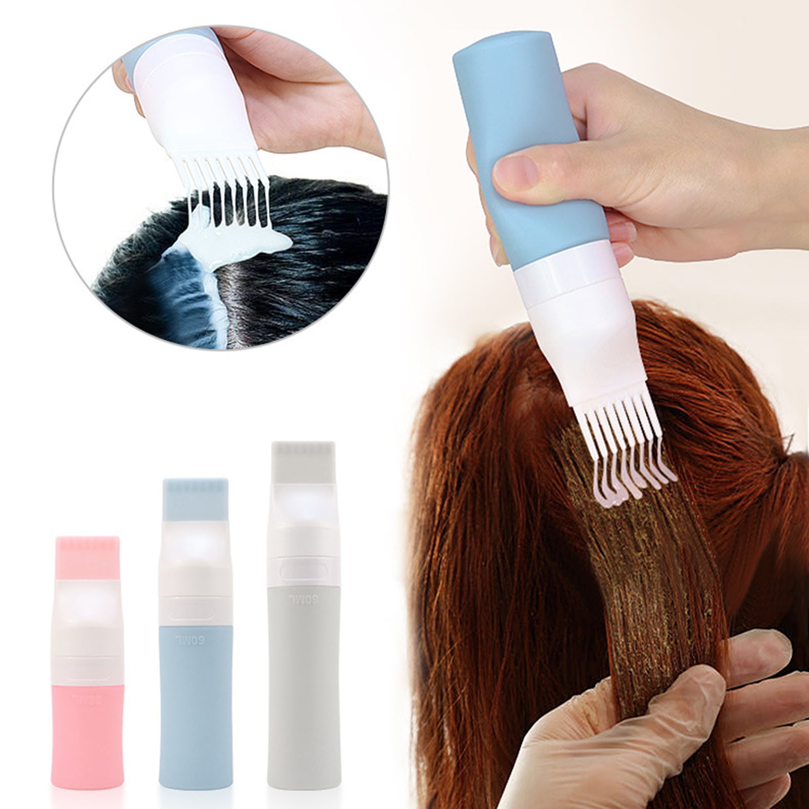Prosgs Dye Applicator Brush Dispenser 38/60/80ml Hair Coloring Tool