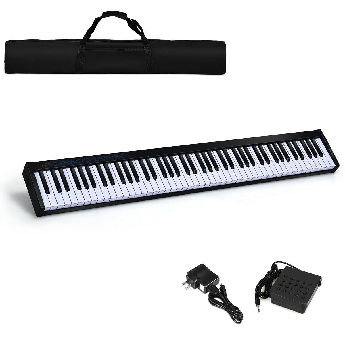Electric 88 Key Keyboard Piano Organ Carry Bag Case Portable Black Oxford Cloth 
