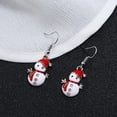 thumbnail image 3 of 1 par de pendientes de Navidad, regalos de joyería de vacaciones para mujeres y niñas, gota de joyería monigote de nieve Yuyangstore pendiente de tema navideño, 3 of 8